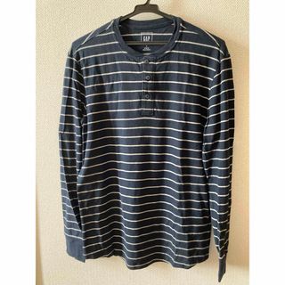 ギャップ(GAP)のGAP ギャップ　ヘンリーネックボーダー長袖Tシャツ  S(Tシャツ/カットソー(七分/長袖))