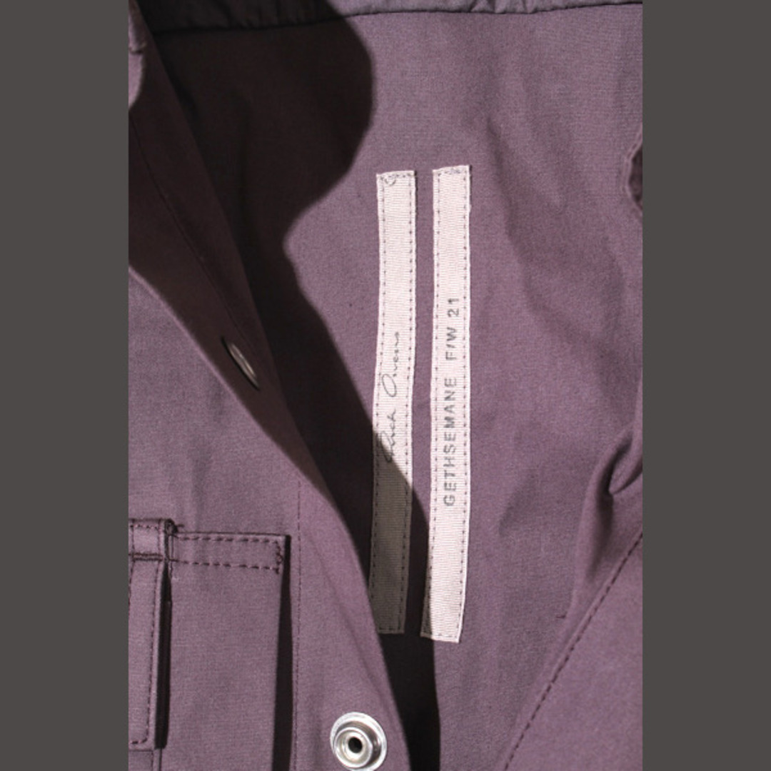 Rick Owens(リックオウエンス)の21AW リックオウエンス ウエストベルト ミリタリージャケット パープル系 メンズのジャケット/アウター(その他)の商品写真