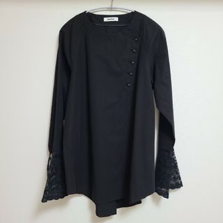 ロキト(LOKITHO)の新品 LOKITHO EMB.CUFFS BLOUSE ブラック(シャツ/ブラウス(長袖/七分))