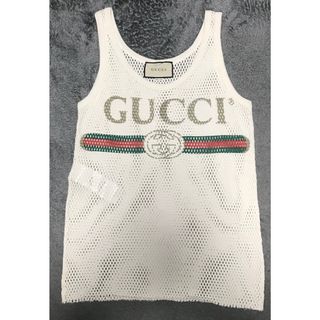 グッチ(Gucci)のグッチ　ビンテージロゴ　メッシュノースリーブ(Tシャツ(半袖/袖なし))