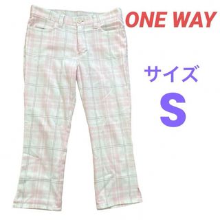 ワンウェイ(one*way)のワンウェイ❤クロップドパンツ　レディース　ズボン　Sサイズ　チェック　即購入可能(クロップドパンツ)