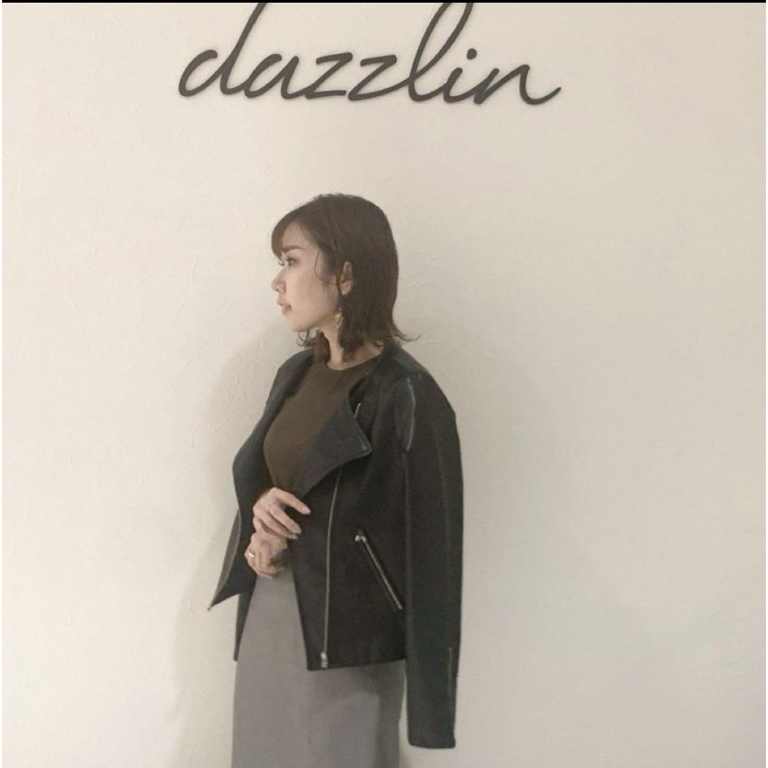 dazzlin(ダズリン)のレザーライクライダースジップジャケット レディースのジャケット/アウター(ライダースジャケット)の商品写真