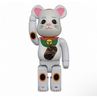 ベアブリック(BE@RBRICK)のBE@RBRICK 招き猫 白メッキ 発光 400％(その他)