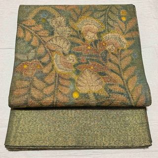 逸品　袋帯　【辻が花　絞り　金糸　手描き　手絞り】(帯)