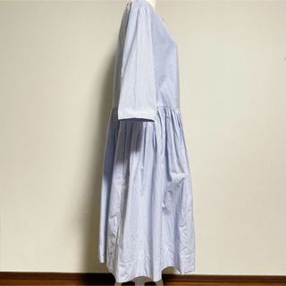 【美品】45R ダンプ無双のドレス ストライプ 七分袖 【美品】45R ダンプ無双のドレス ストライプ 七分袖