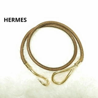 エルメス(Hermes)のHERMES   エルメス　チョーカー　ブレスレット　ゴールド　ブラウン(ネックレス)
