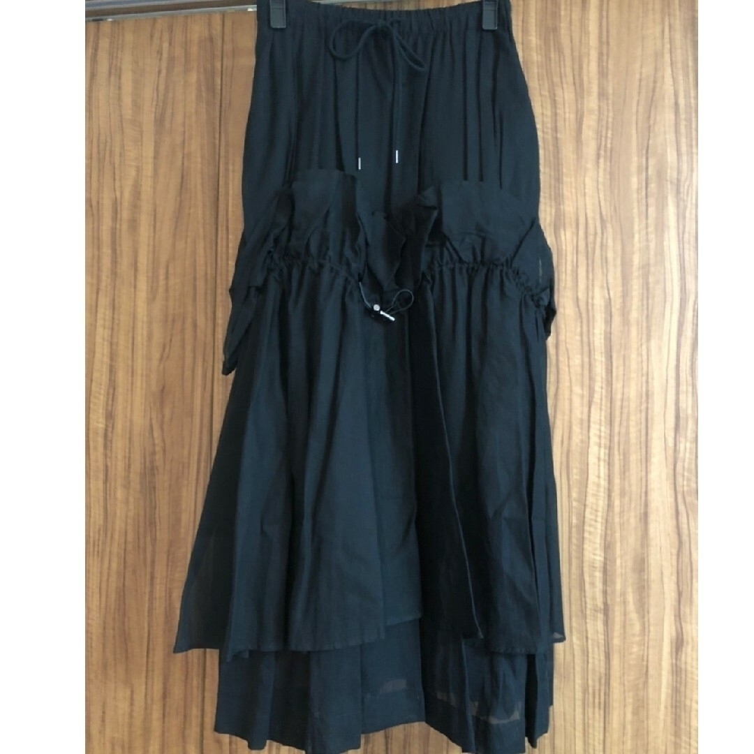 ENFOLD - ENFOLD シアーコットン レイヤードフリルSKIRTの通販 ENFOLD - ENFOLD シアーコットン レイヤードフリルSKIRTの通販
