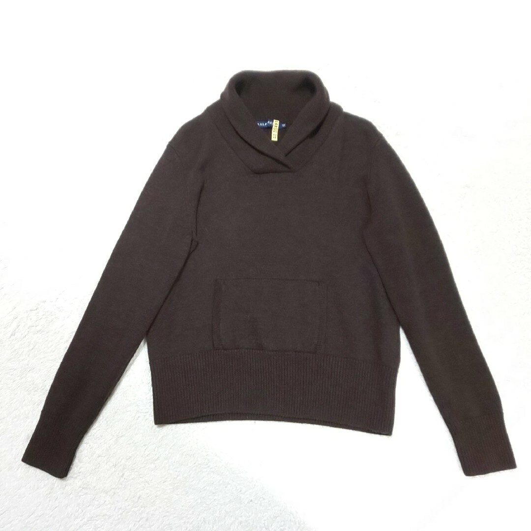 Ralph Lauren(ラルフローレン)の【極美品】RALPH LAUREN ショールカラー ハイゲージニット セーター レディースのトップス(ニット/セーター)の商品写真