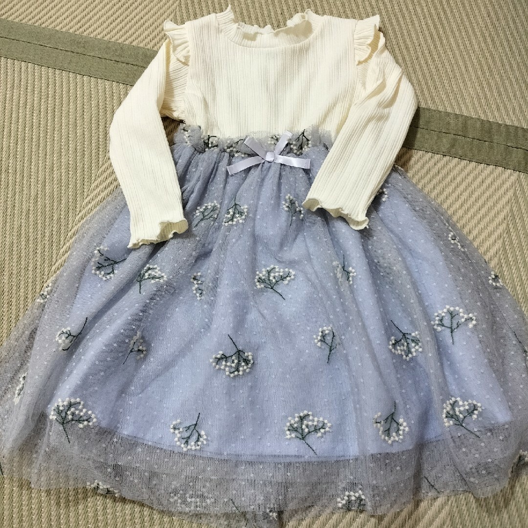 Seraph(セラフ)のSERAPH刺繍入りワンピース90cm キッズ/ベビー/マタニティのキッズ服女の子用(90cm~)(ワンピース)の商品写真