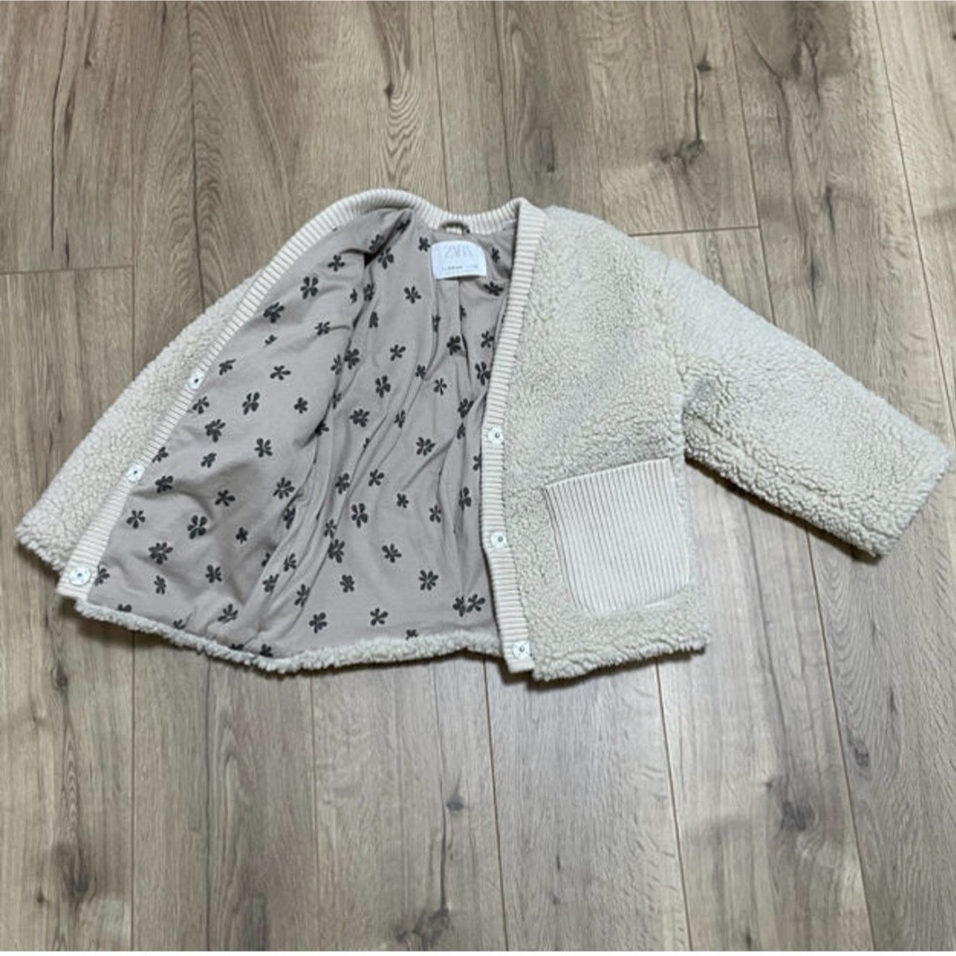 ZARA KIDS(ザラキッズ)のザラベビー ボア ジャケット アウター 4-5y 110cm 新品未使用 キッズ/ベビー/マタニティのキッズ服女の子用(90cm~)(ジャケット/上着)の商品写真