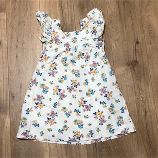 ザラキッズ(ZARA KIDS)のザラキッズ ワンピース 花柄 ノースリーブ 4-5y 110cm 未使用(ワンピース)