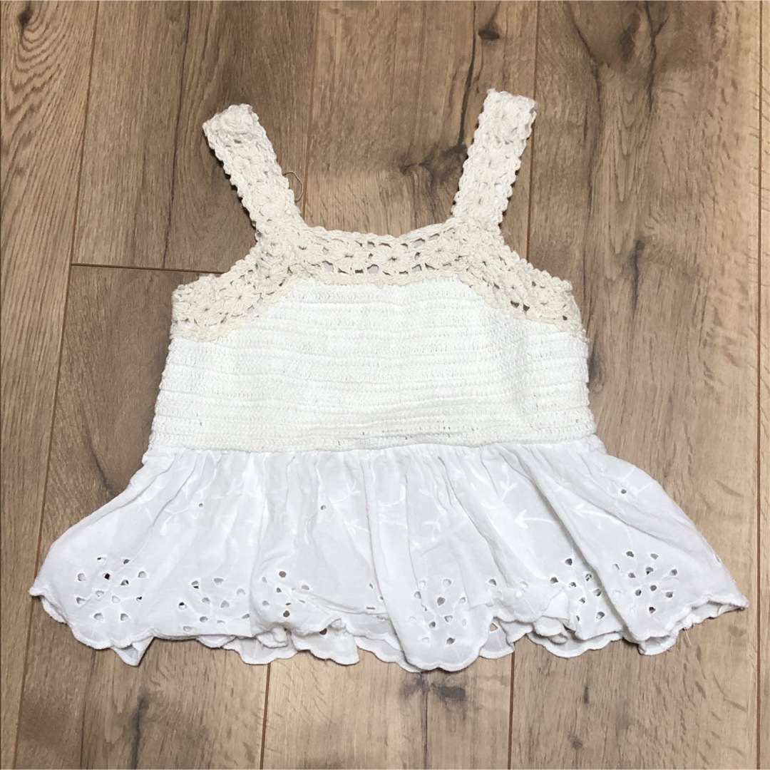 ZARA KIDS(ザラキッズ)のザラキッズ トップス キャミソール 5y 110cm 新品未使用 キッズ/ベビー/マタニティのキッズ服女の子用(90cm~)(Tシャツ/カットソー)の商品写真