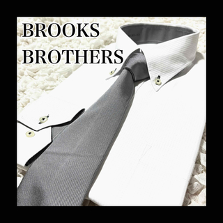Brooks Brothers - 美品 ブルックスブラザーズ ネクタイ ハイブランド ソリッドタイ 無地 ビジネス