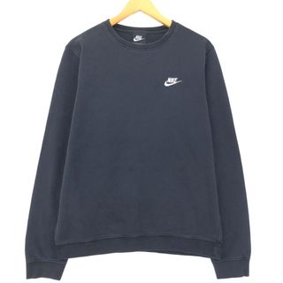 ナイキ(NIKE)の古着 00年代 ナイキ NIKE ワンポイントロゴスウェットシャツ トレーナー タイランド製 M メンズM クルーネック(丸首) 長袖 /eaa421719(スウェット)