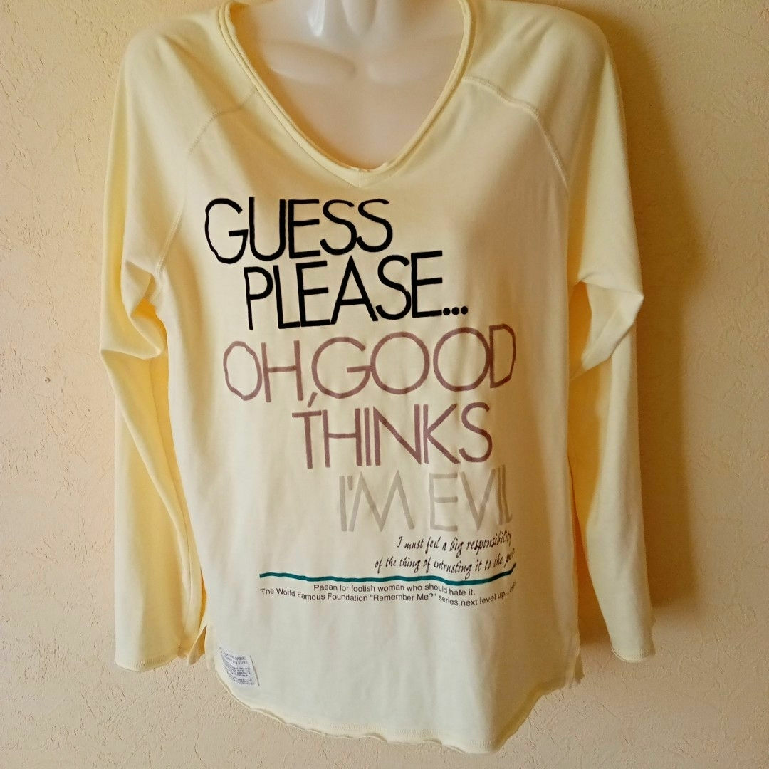 GUESS(ゲス)のGuess ゲストップスTシャツカットソー個性派デザインマクブリング レディースのトップス(Tシャツ(長袖/七分))の商品写真