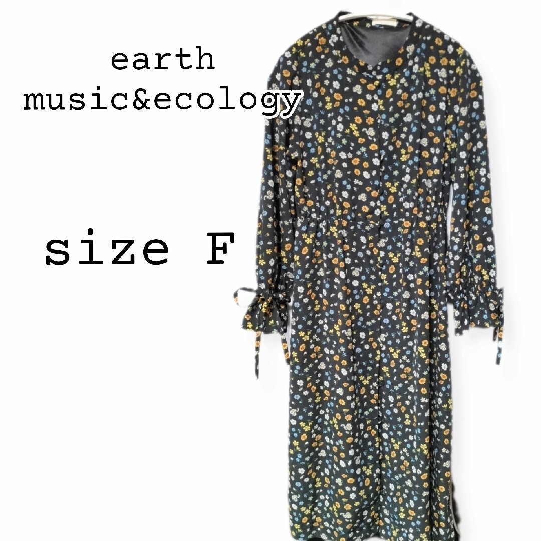 earth music & ecology(アースミュージックアンドエコロジー)の【earth music&ecology】ワンピース　小花柄 レディースのワンピース(ロングワンピース/マキシワンピース)の商品写真