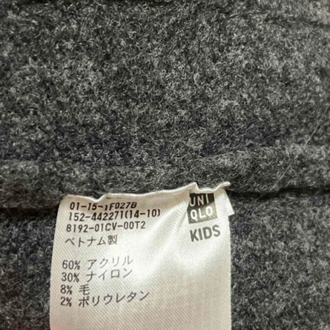 UNIQLO(ユニクロ)の《ユニクロ》グレー　ニットカーディガン キッズ/ベビー/マタニティのキッズ服女の子用(90cm~)(カーディガン)の商品写真