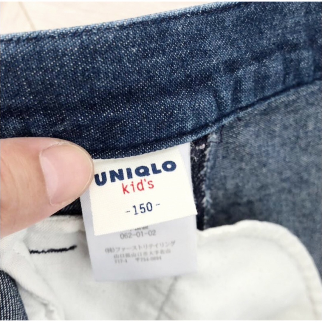 UNIQLO(ユニクロ)のSALE!!【150サイズ】UNIQLO kid's デニムスカート キッズ/ベビー/マタニティのキッズ服女の子用(90cm~)(スカート)の商品写真