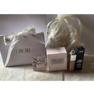 ディオール(Dior)のミス ディオール オードゥ パルファン＆リップ マキシマイザー 001ミニ (香水(女性用))