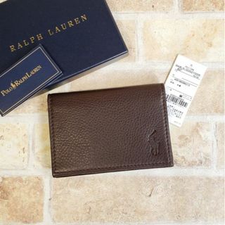 POLO RALPH LAUREN - 未使用 ポロ ラルフローレン ☆ レザー カードケース 名刺入れ ダークブラウン