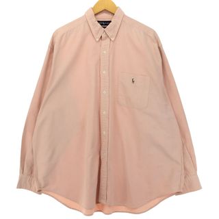 ラルフローレン(Ralph Lauren)の古着 ラルフローレン Ralph Lauren BIG SHIRT 長袖 ボタンダウンシャツ メンズXL /eaa425236(シャツ)