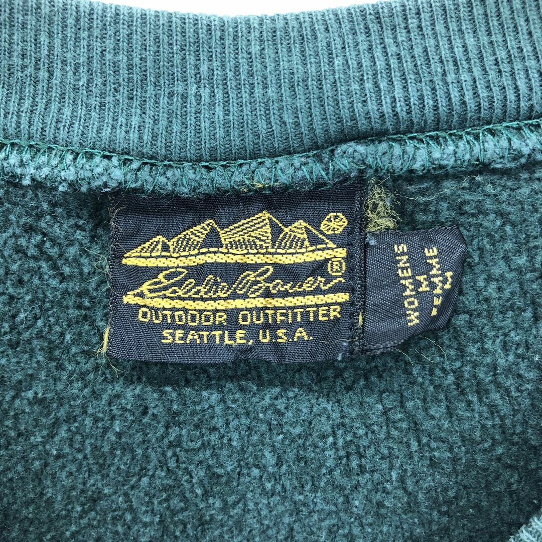 Eddie Bauer(エディーバウアー)の古着 80~90年代 エディーバウアー Eddie Bauer 黒タグ リバースウィーブタイプ 無地 ブランクスウェットシャツ トレーナー USA製 レディースM ヴィンテージ /eaa411270 レディースのトップス(トレーナー/スウェット)の商品写真