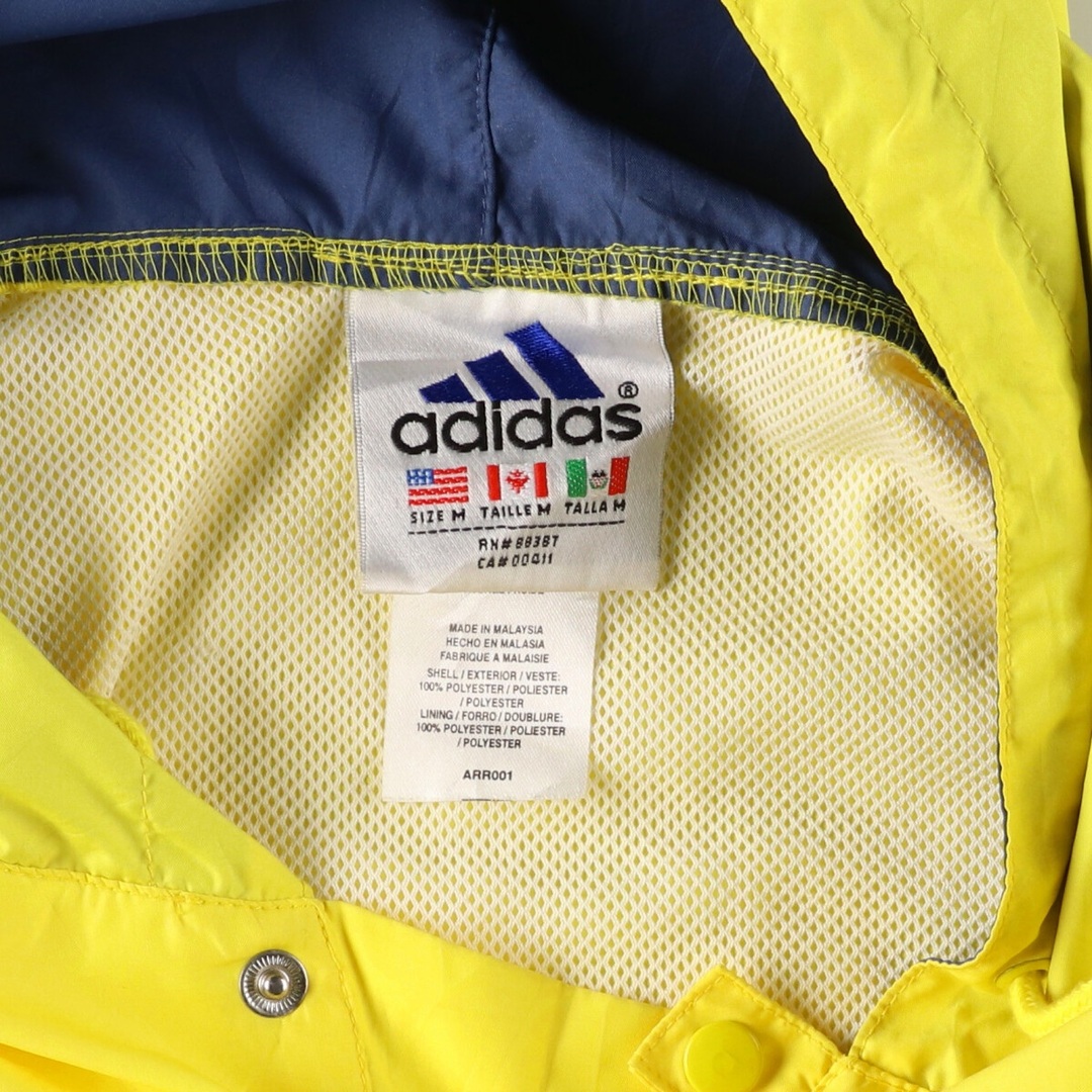 adidas(アディダス)の古着 90年代 アディダス adidas ナイロンパーカー メンズM ヴィンテージ /eaa426033 メンズのジャケット/アウター(ナイロンジャケット)の商品写真