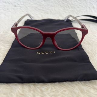 Gucci - 【新品未使用】GUCCIクリア×レッドフレームサングラス　伊達眼鏡　レディース