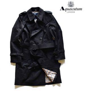 AQUA SCUTUM - 【定価20万】Aquascutum PRINCEGATE トレンチコート 黒