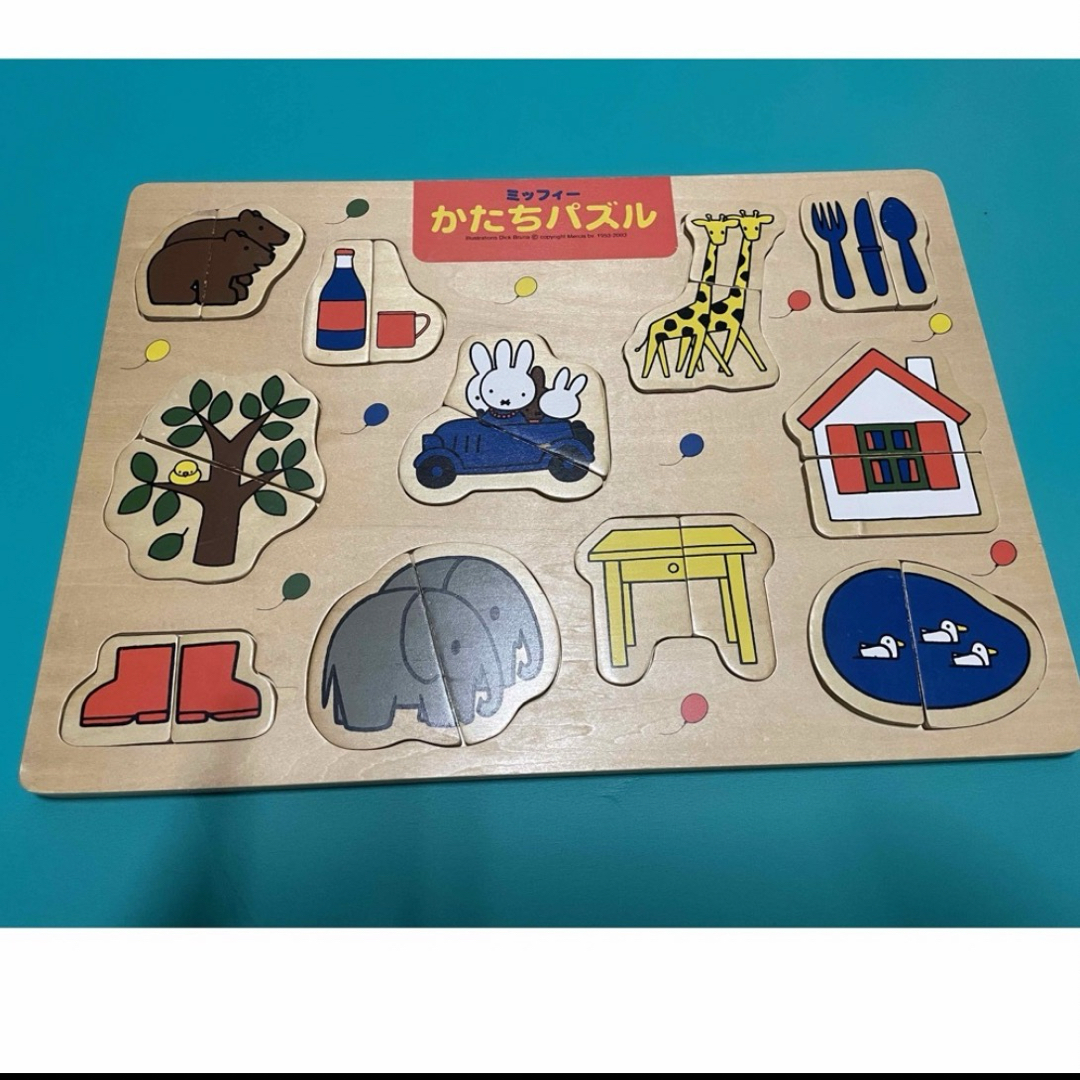 miffy(ミッフィー)のミッフィ木製パズル（ふく様専用 キッズ/ベビー/マタニティのおもちゃ(知育玩具)の商品写真