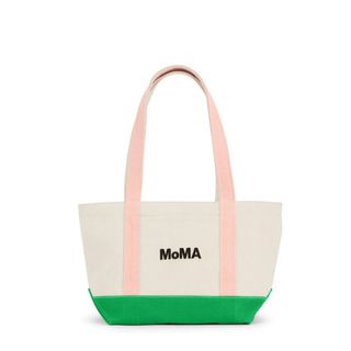 モマ(MOMA)のMoMA Baggu キャンバスバッグ スモール コーラル／グリーン(トートバッグ)