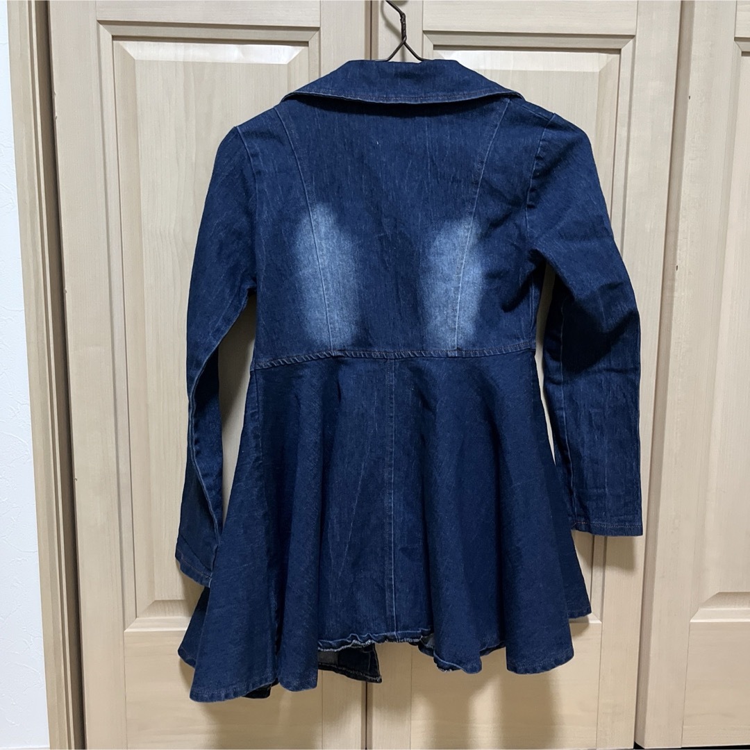 インポート　デニムワンピース　140-150サイズ キッズ/ベビー/マタニティのキッズ服女の子用(90cm~)(ワンピース)の商品写真