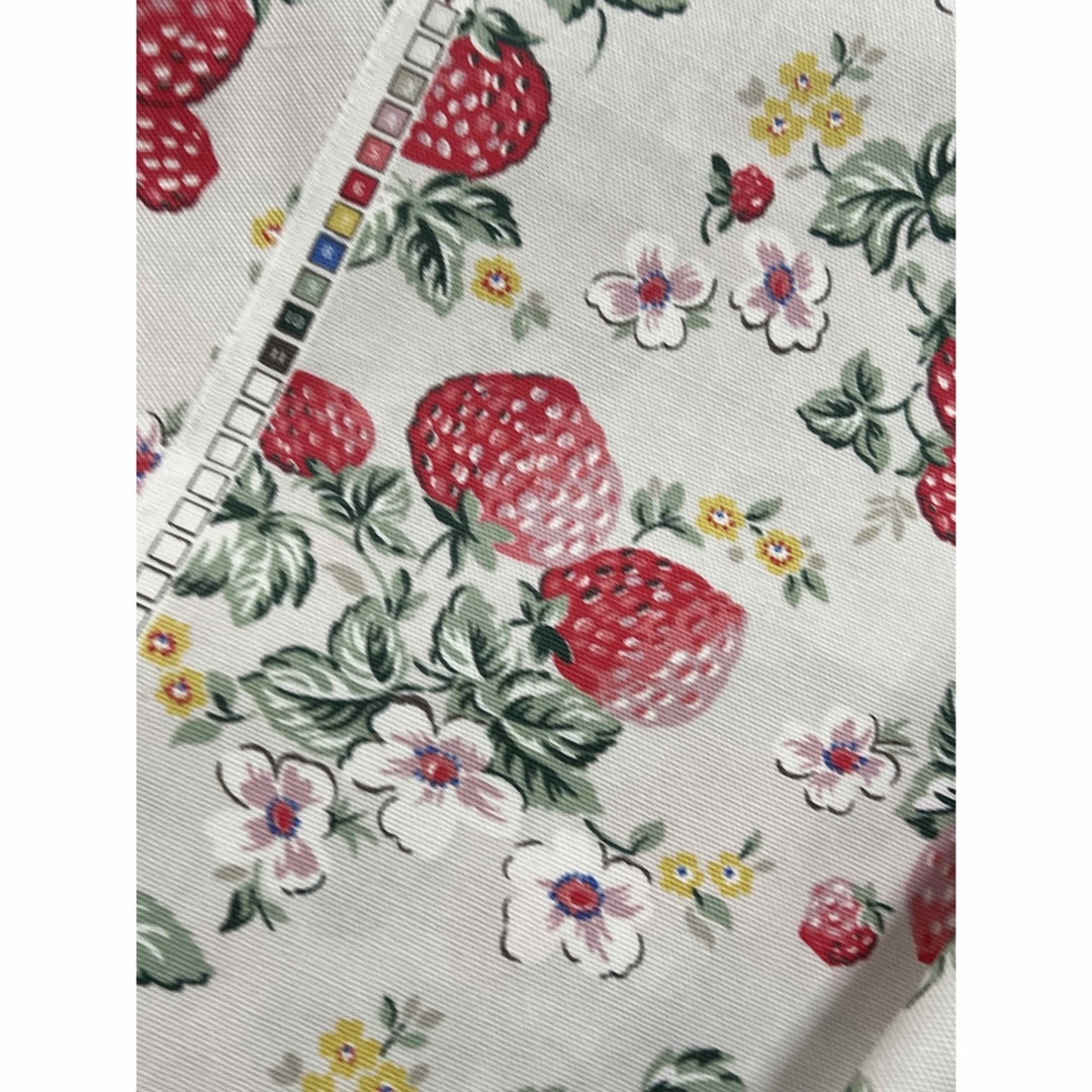 Cath Kidston(キャスキッドソン)の3/11新入荷❣️【1ヤード】キャスキッドソン　ワイルドストロベリー デニム生地 ハンドメイドの素材/材料(生地/糸)の商品写真