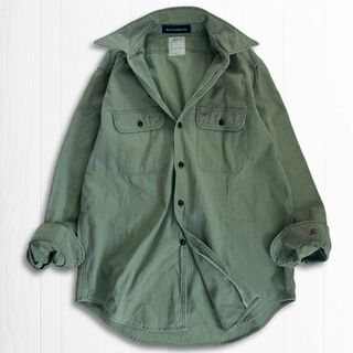 マディソンブルー　ハンプトン　バックサテン　ワークシャツ　01　オリーブグリーン(シャツ/ブラウス(長袖/七分))