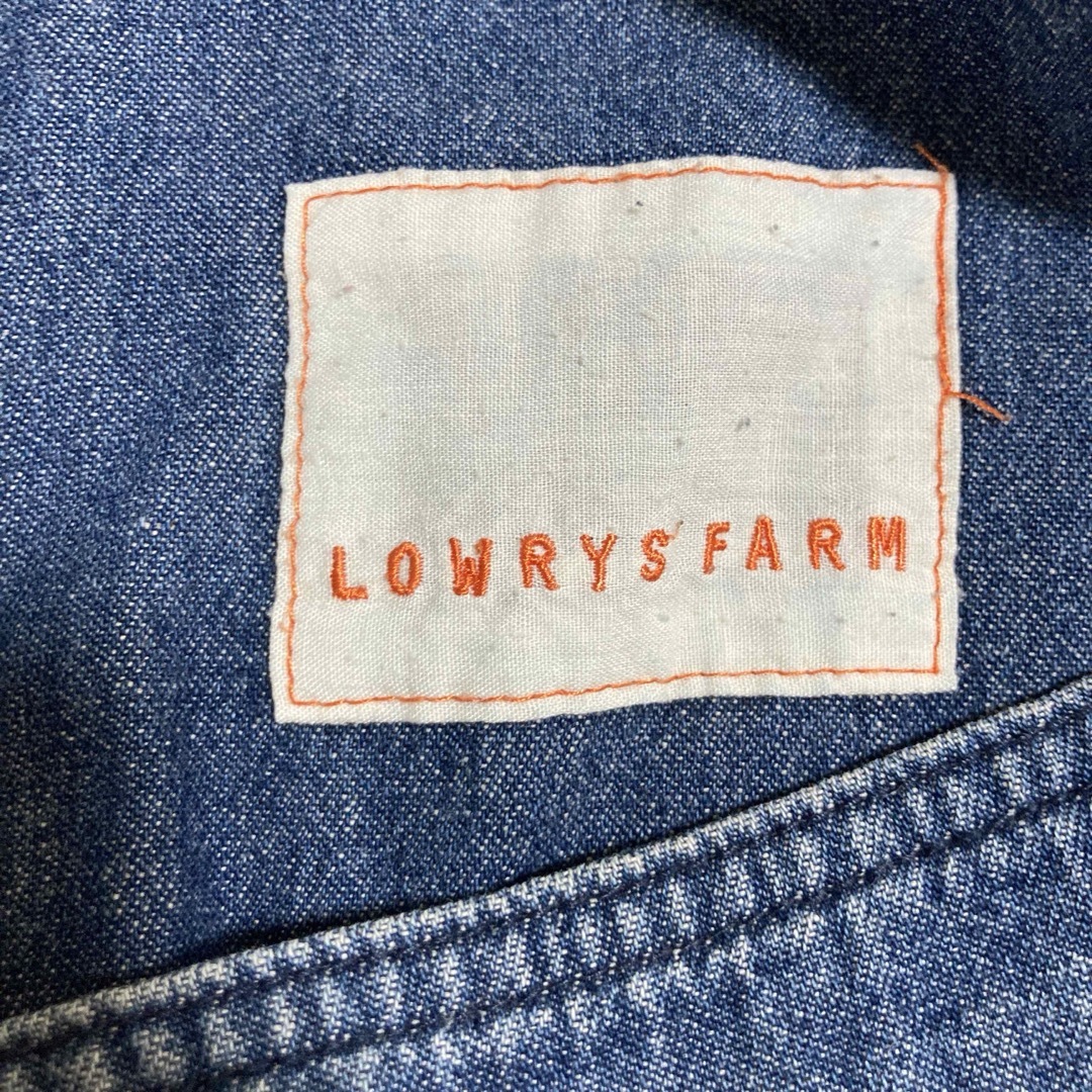 LOWRYS FARM(ローリーズファーム)のブルーデニムのロング丈　ジャンパースカート レディースのワンピース(ロングワンピース/マキシワンピース)の商品写真