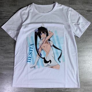 極美品 ダンジョンに出会いを求めるのは間違っているだろうか ヘスティア Tシャツ(キャラクターグッズ)