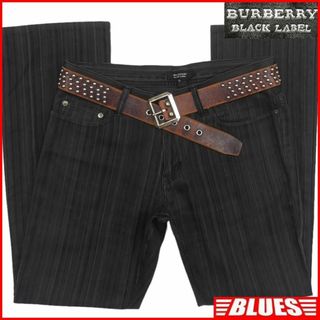 バーバリーブラックレーベル(BURBERRY BLACK LABEL)の廃盤 バーバリーブラックレーベル パンツ ノバチェック 76 黒 TY3030(スラックス)