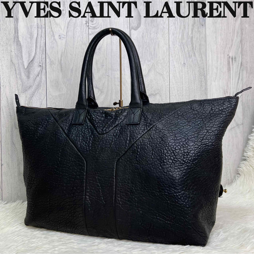 Yves Saint Laurent(イヴサンローラン)の人気♡デカロゴ♡オールレザー♡イヴ･サンローラン レザー ボストンバッグ レディースのバッグ(ボストンバッグ)の商品写真