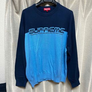 シュプリーム(Supreme)のSupreme Split Logo Pullover ブルー × スカイブルー(ニット/セーター)