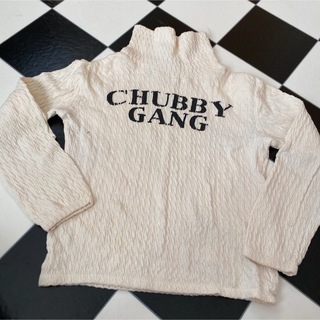 チャビーギャング(CHUBBYGANG)のチャビーギャング 120 ホワイト ハイネック(Tシャツ/カットソー)