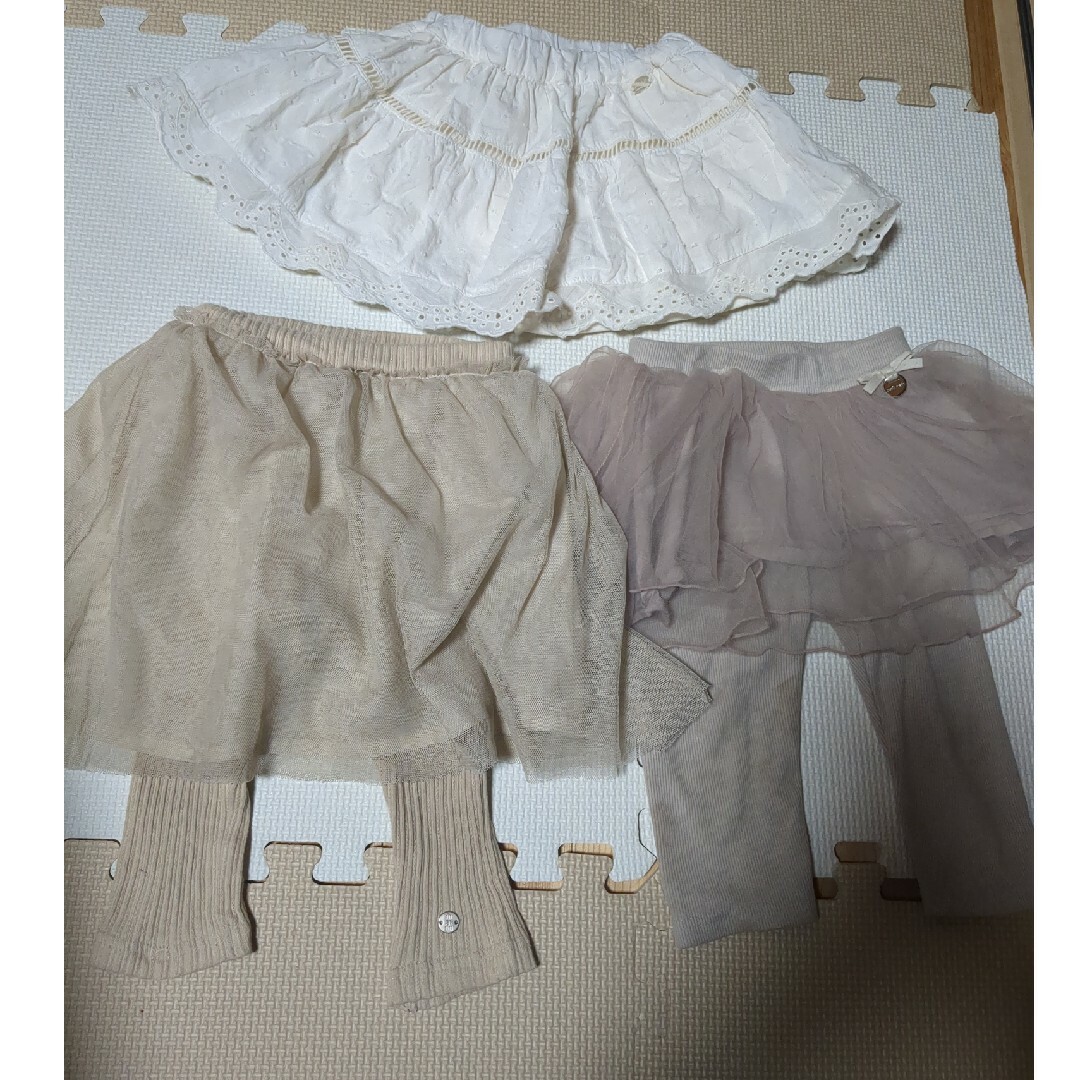 petit main(プティマイン)の春服スカート3点セット(スカッツ、キュロット) キッズ/ベビー/マタニティのベビー服(~85cm)(スカート)の商品写真