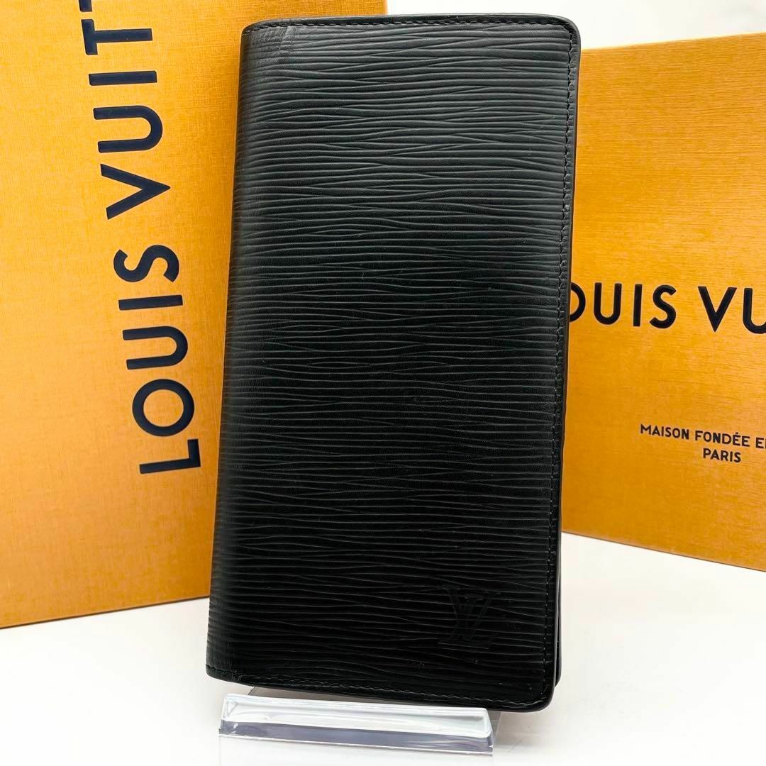 LOUIS VUITTON(ルイヴィトン)のルイヴィトン エピ ノワール ポルトフォイユ ブラザ 長財布 二つ折り N2 メンズのファッション小物(長財布)の商品写真