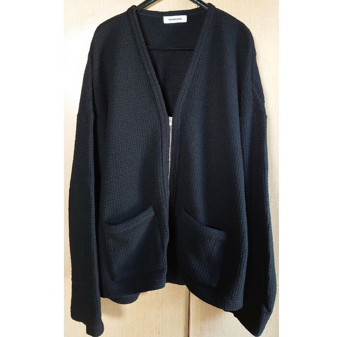 MONKEY TIME（UNITED ARROWS）(モンキータイム)の送料込み　monkey time　LINKS JQD ZIP CARDIGAN メンズのトップス(カーディガン)の商品写真