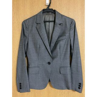 THE SUIT COMPANY - スーツカンパニー　スカートスーツ　セットアップ　グレー　ストライプ  ビジネス