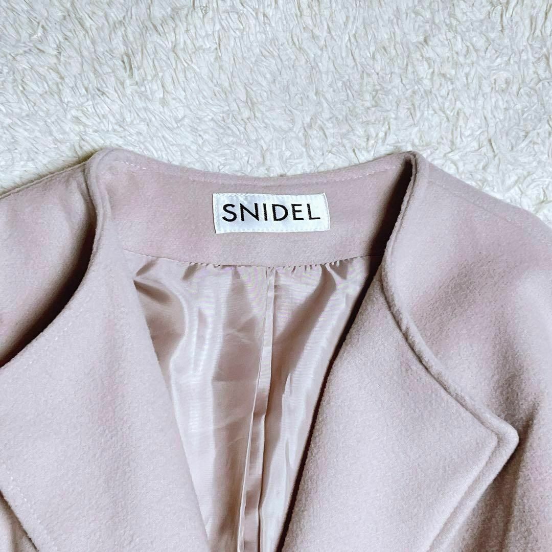 SNIDEL(スナイデル)の美品✨SNIDEL　ダブルフェイスロングコート　ベルト付き　ウエストマーク　F レディースのジャケット/アウター(ロングコート)の商品写真