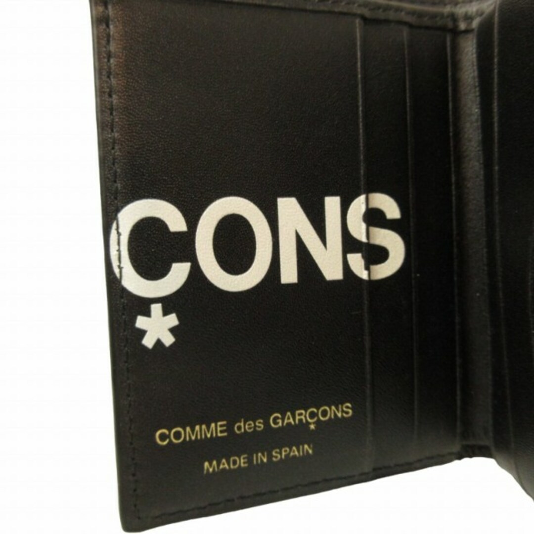 COMME des GARCONS(コムデギャルソン)のコムデギャルソン 二つ折り財布 CDG WALLET ロゴプリント レザー 黒 メンズのファッション小物(折り財布)の商品写真