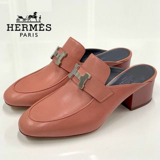 エルメス(Hermes)の8563 未使用 エルメス パラディ レザー H金具 サンダル ミュール ピンク(サンダル)