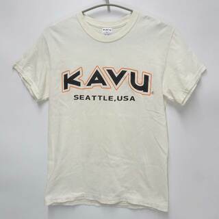 カブー(KAVU)のカブー 半袖 Tシャツ S アイボリー メンズ KAVU ロゴプリント(その他)