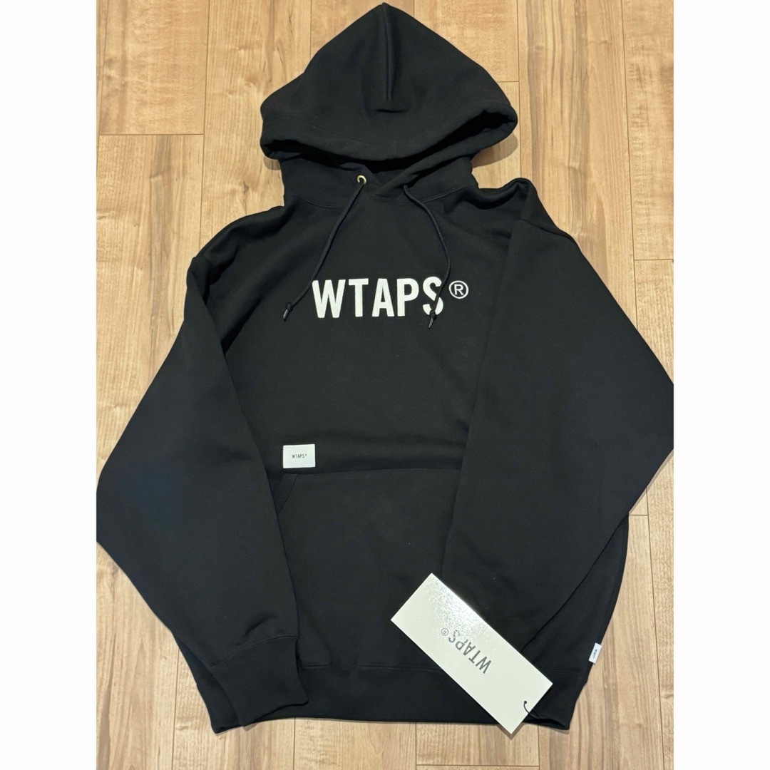 W)taps(ダブルタップス)のWTAPS SIGN HOODY COTTON TSSC 黒 L 新品未使用 メンズのトップス(パーカー)の商品写真