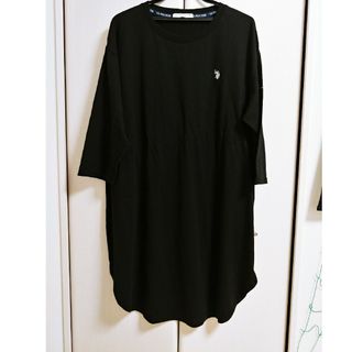 ユーエスポロアッスン(U.S. POLO ASSN.)のビッグTシャツ　黒(Tシャツ(半袖/袖なし))